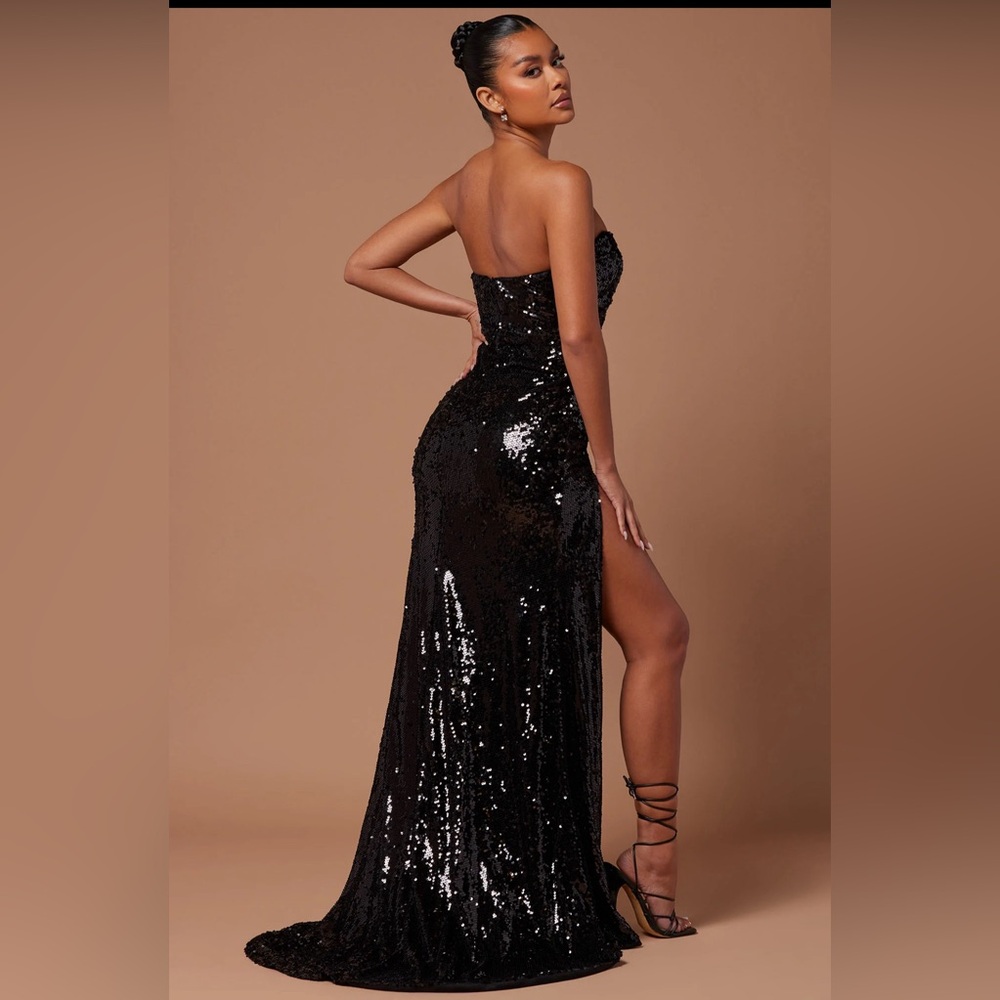 Sherri hill black sequins dress